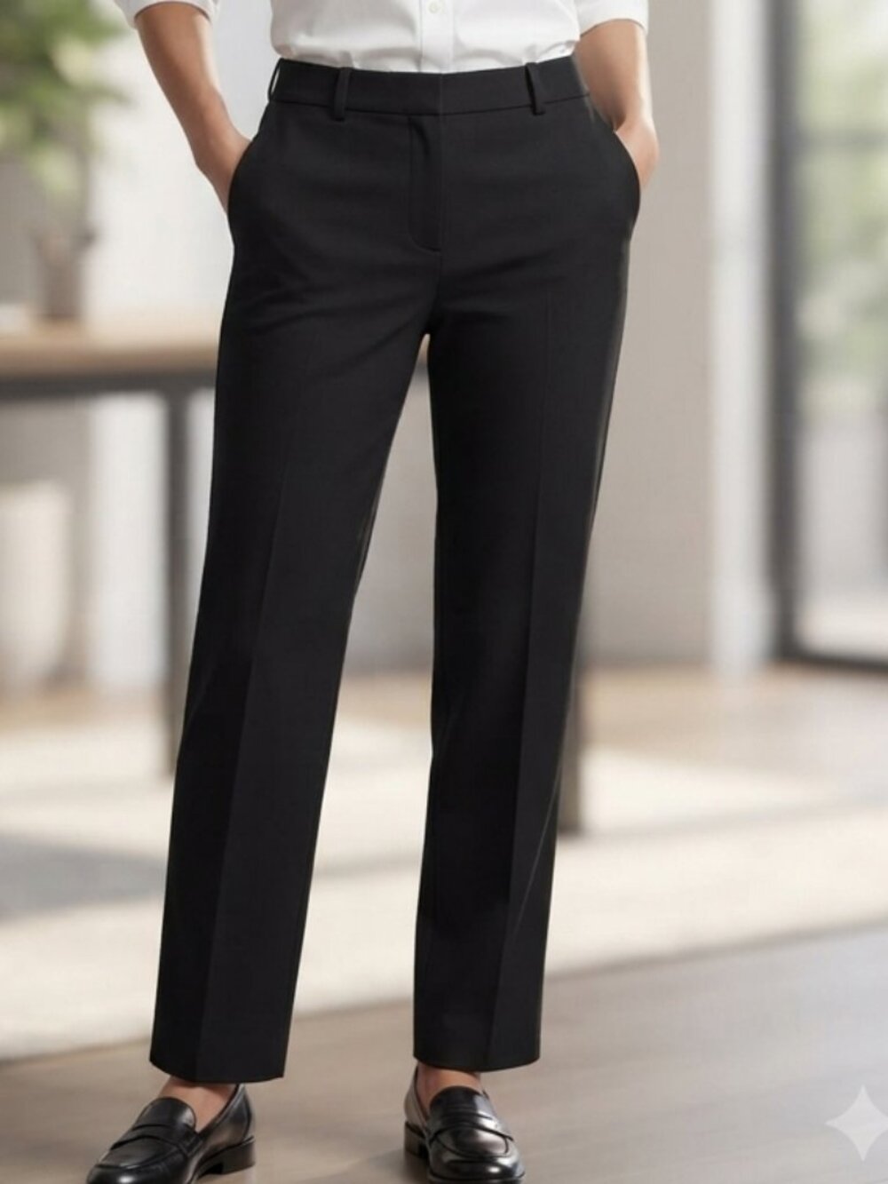 Northern Reflections Women's Size 12 Black Stretch Dress Pants Career Office
